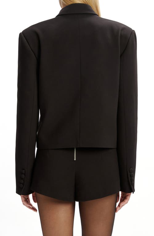 Bardot Jezel Double Breasted Crop Blazer In Black