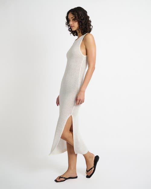 Shop Onia Linen Knit Scoop Back Maxi Dress In White