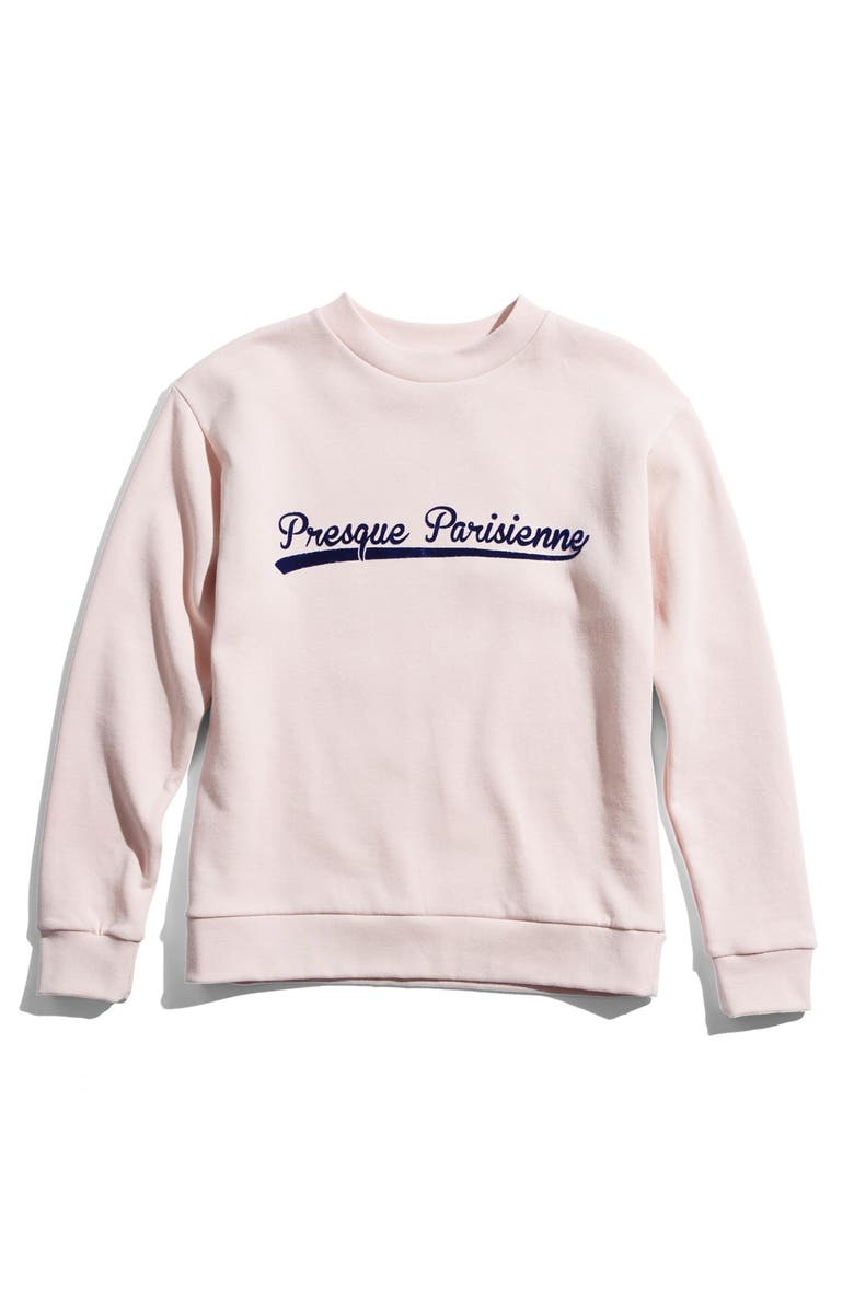 être cécile 'Presque Parisienne' Boyfriend Sweatshirt, Alternate, color,
