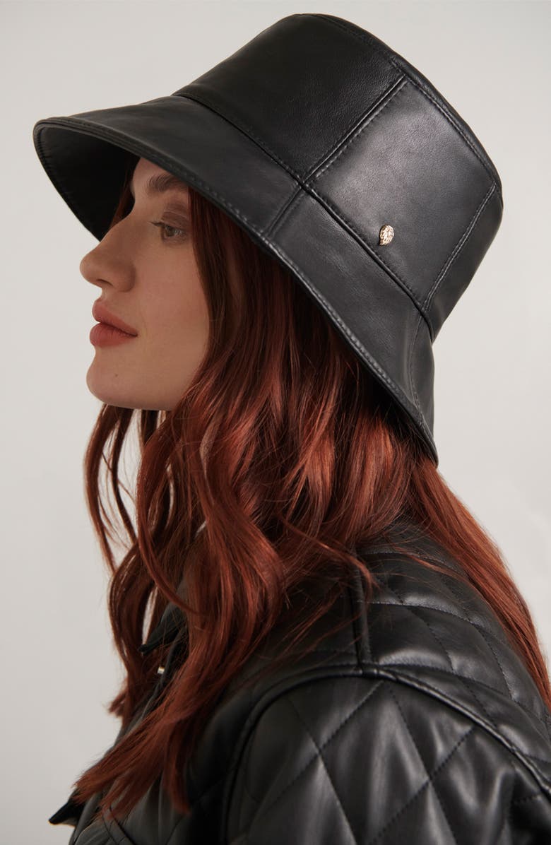 Helen Kaminski Whitney Leather Bucket Hat, Alternate, color,
