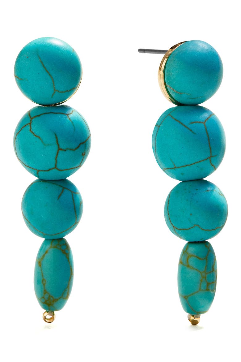 Fatima Drop Earrings, Main, color, TURQUOISE