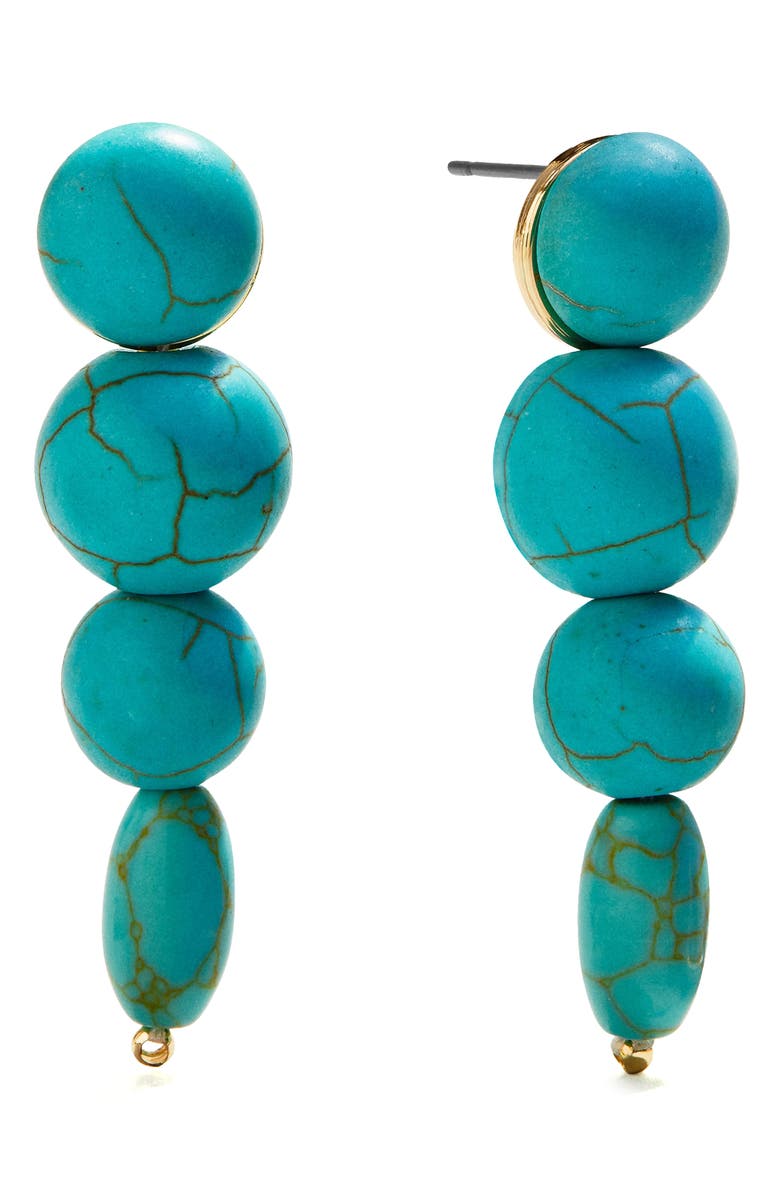 BaubleBar Fatima Drop Earrings, Main, color, Turquoise