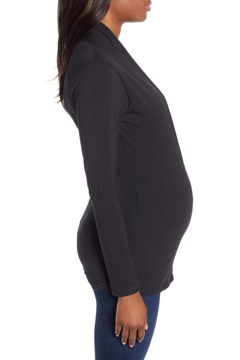 Maternity/Nursing Top, Alternate, color, BLACK