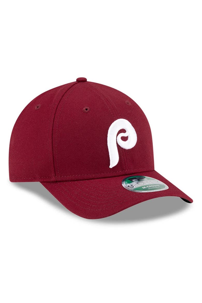 Men's New Era  Burgundy Philadelphia Phillies Player Replica 9FORTY Adjustable Hat, Alternate, color, Burgundy