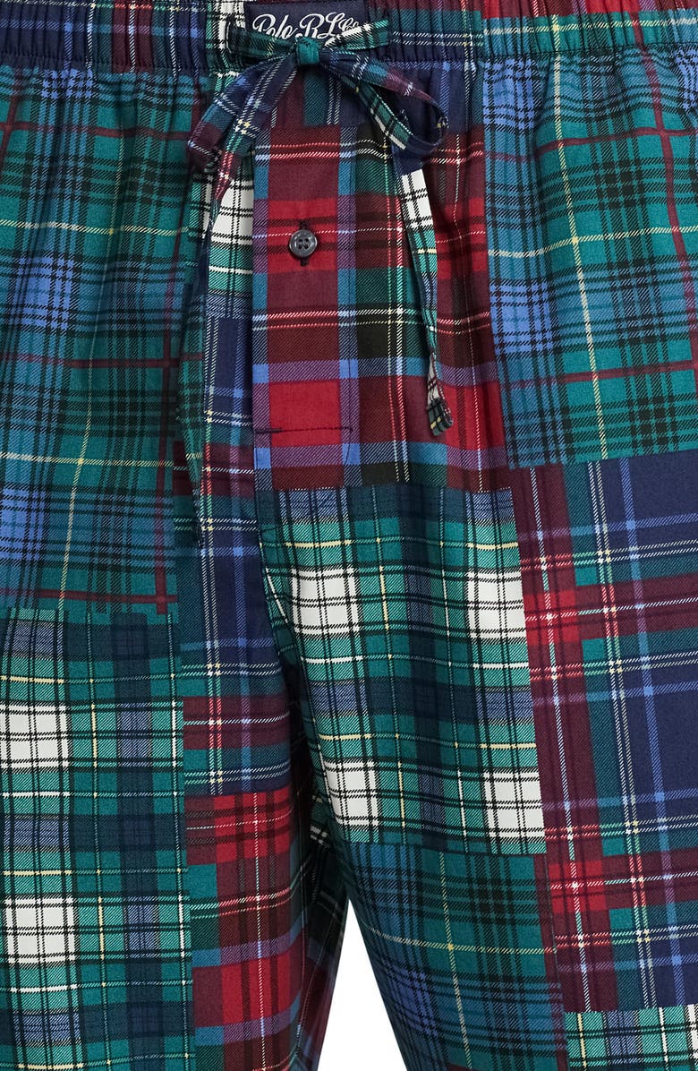 Polo Ralph Lauren Plaid Patchwork Cotton Pajamas, Alternate, color,