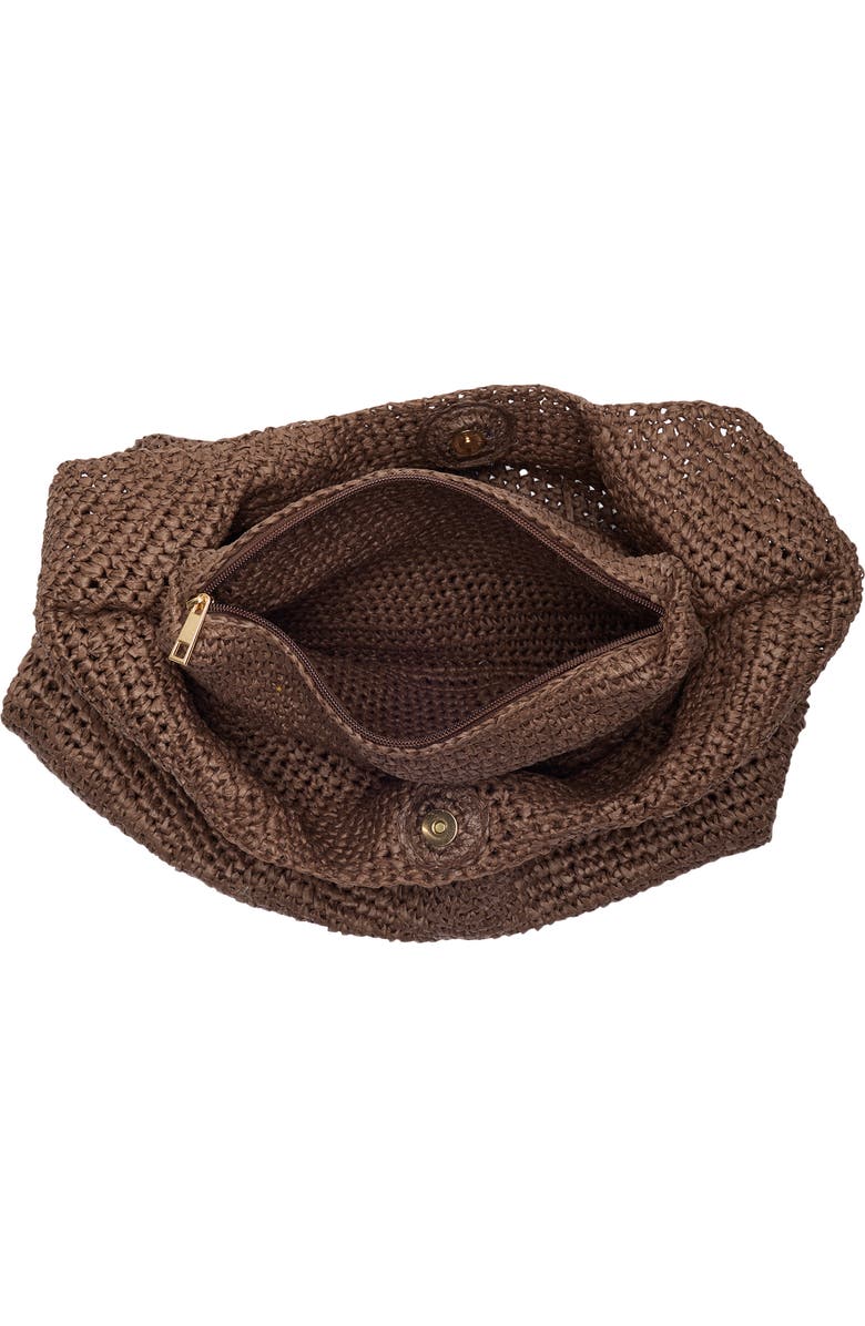 Collection XIIX Slouchy Straw Bag, Alternate, color, Chocolate