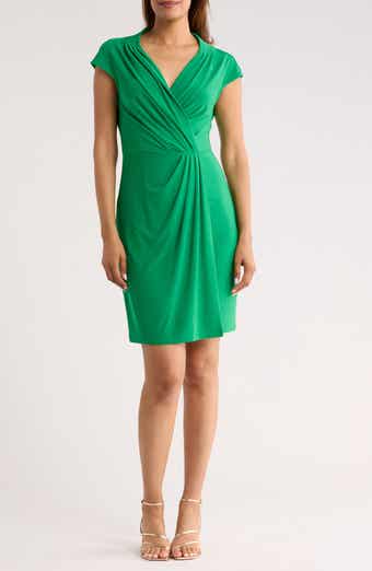 Vince Camuto Cap Sleeve Faux Wrap Dress