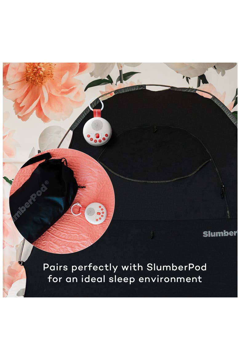 SlumberCalm Portable Sound & White Noise Machine, Alternate, color, WHITE/RED