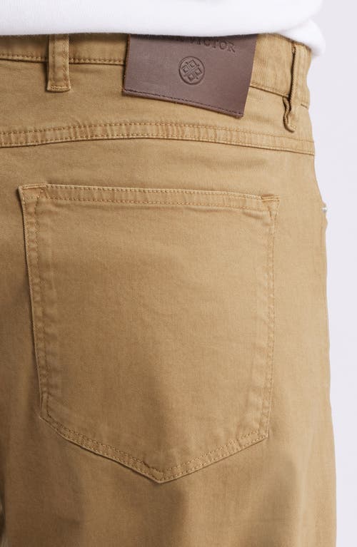 Jack Victor Jackie Stretch Wool Taper Straight Pants In Brown
