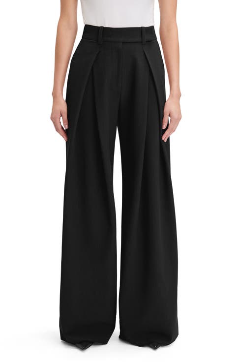 Pleated Wide Leg Pants