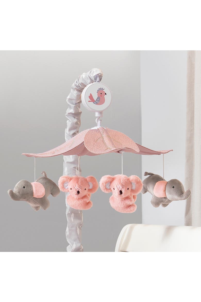 Calypso Koala & Elephant Musical Baby Crib Mobile, Alternate, color, Pink