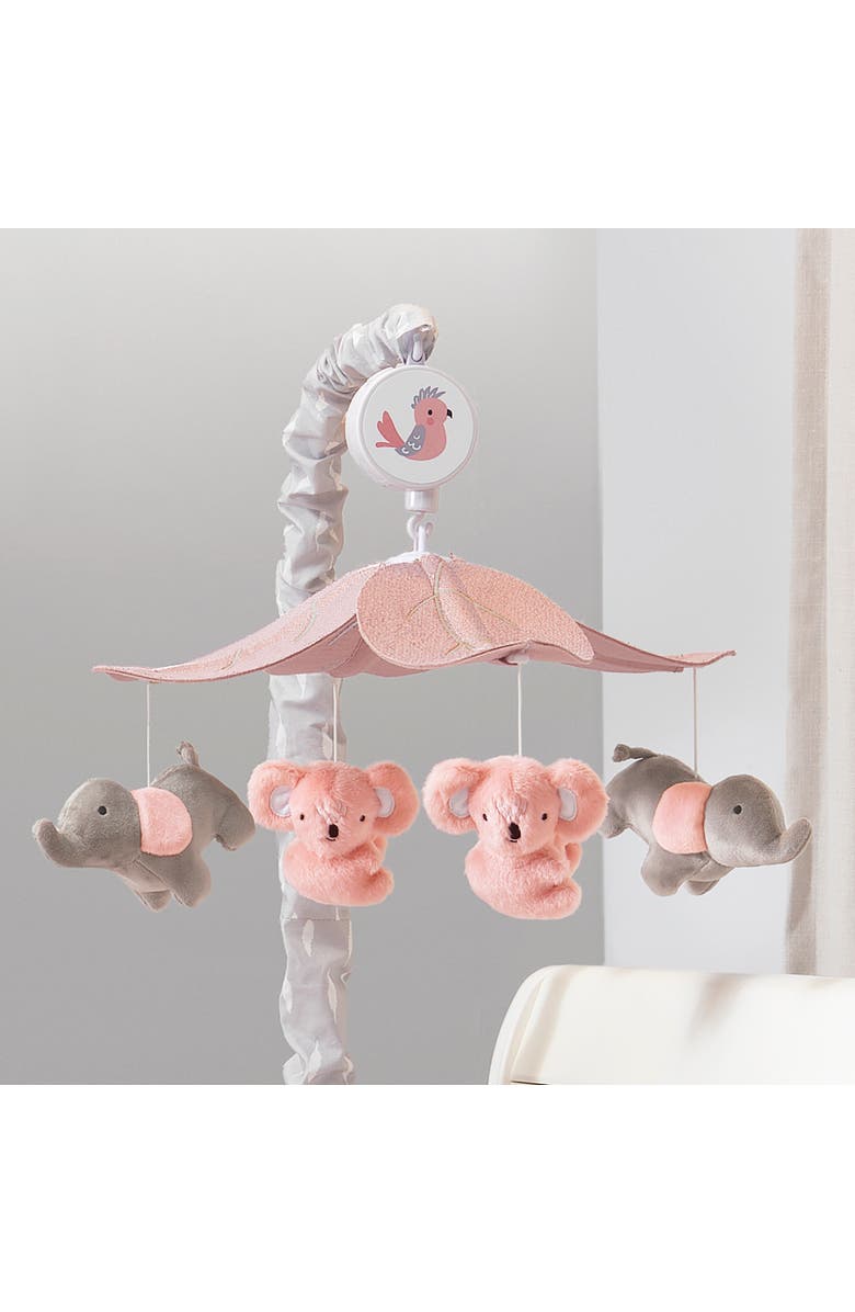 Lambs & Ivy Calypso Koala & Elephant Musical Baby Crib Mobile, Alternate, color, Pink