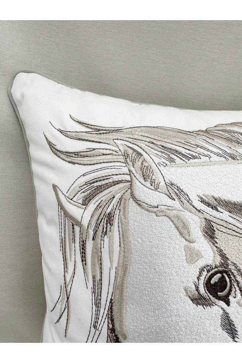 Head Strong Left Indoor/ Indoor/Outdoor Accent Throw Pillow Decor, Alternate, color, Gray