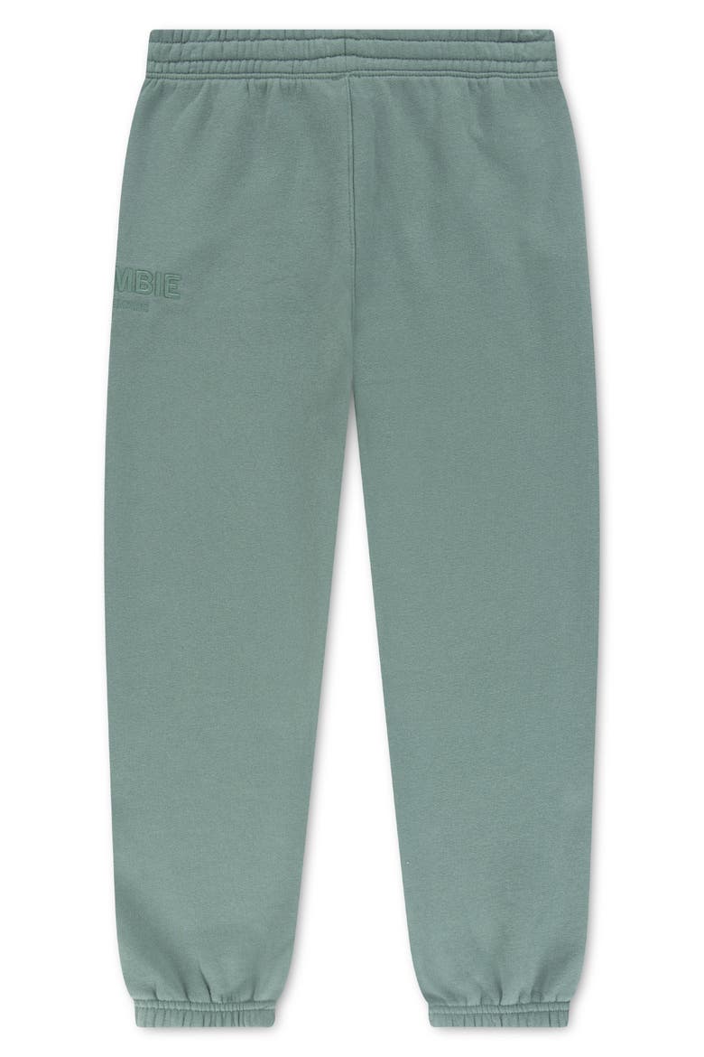 Kids' Loose Cotton Blend Fleece Sweatpants, Alternate, color, DARK FOREST