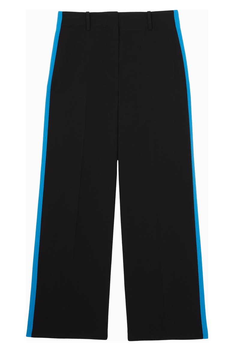 Isla Side Stripe Wide Leg Pants, Alternate, color, BLACK