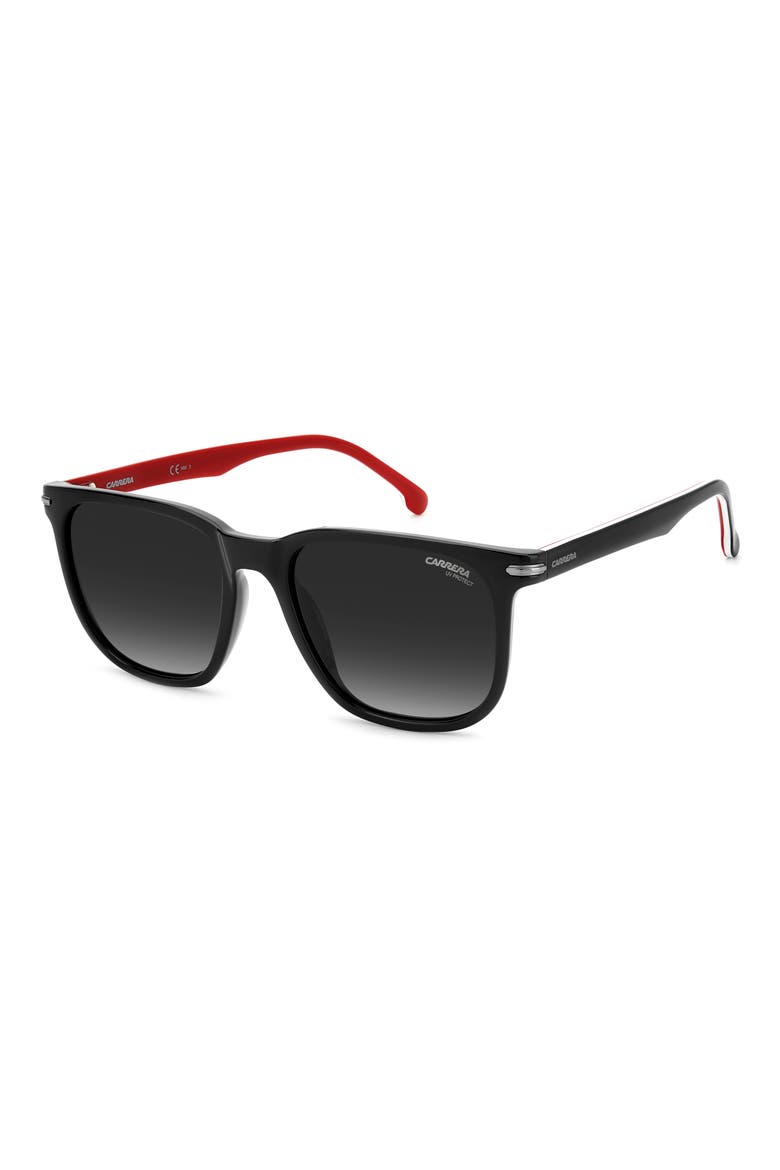 54mm Rectangular Sunglasses, Alternate, color, BLACK GREY SHADED