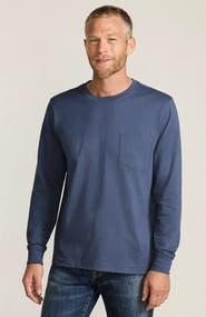 Lands' End Super-T Long Sleeve T-Shirt with Pocket