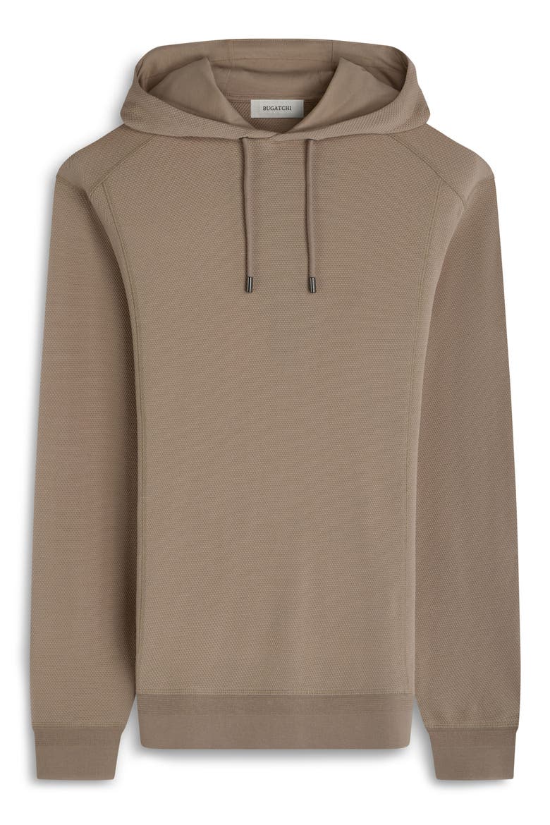 Textured Piqué Hoodie, Alternate, color, COBBLESTONE
