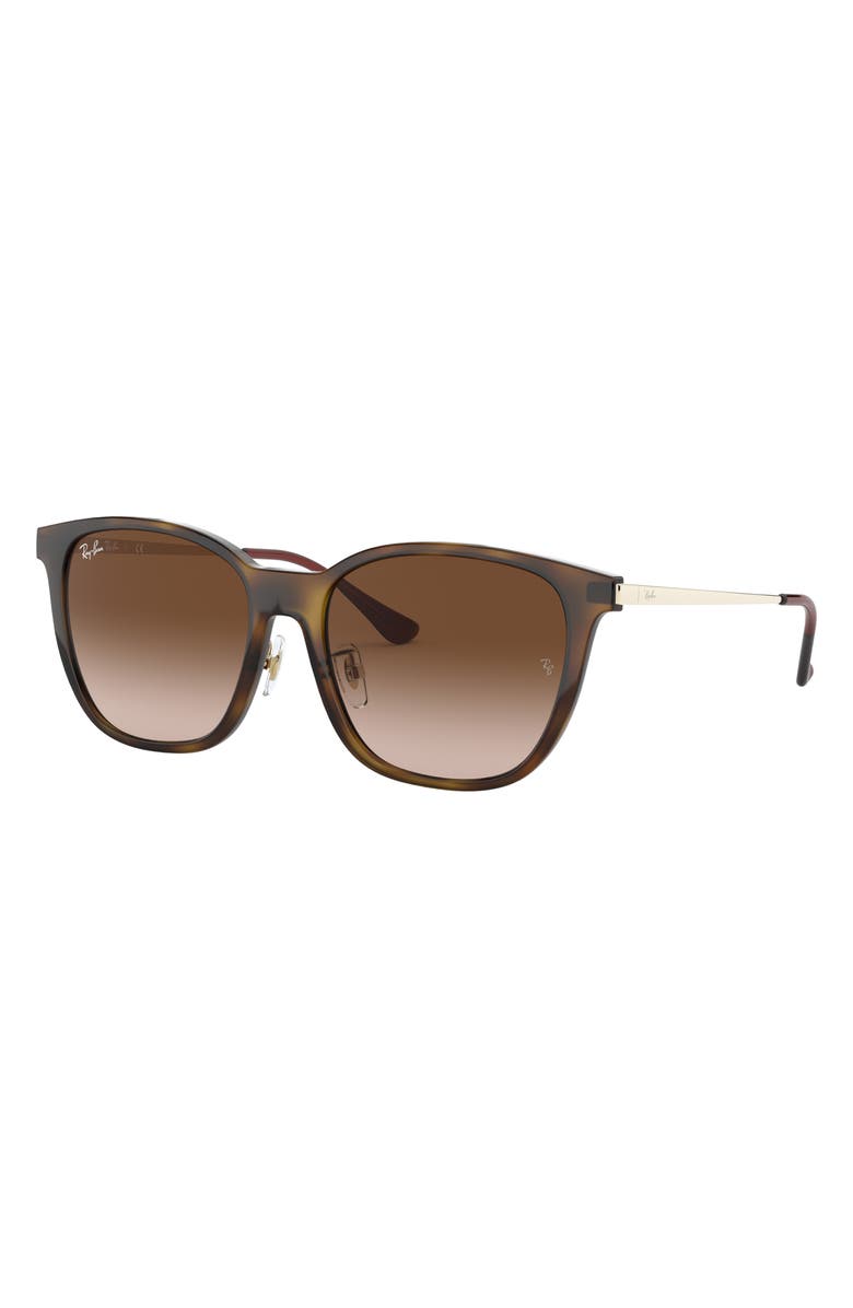 Ray-Ban 55mm Gradient Square Sunglasses, Alternate, color,