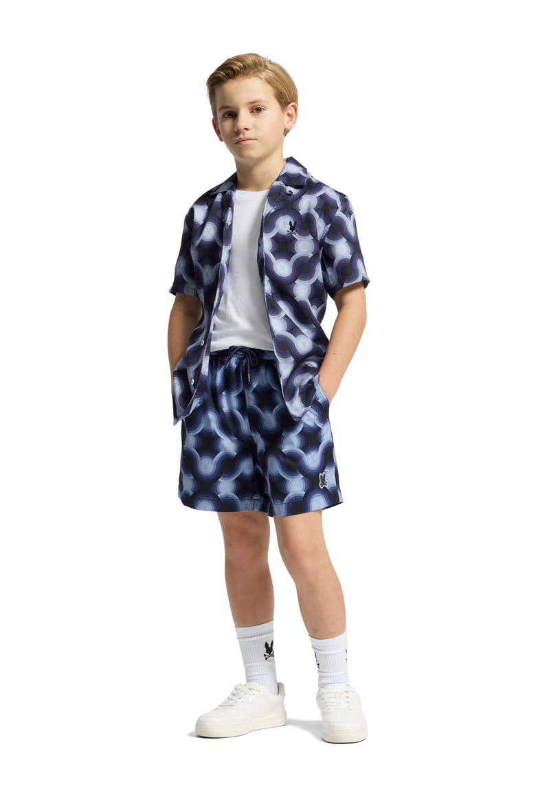 Kids' Paros Camp Shirt, Alternate, color, EVENING BLUE
