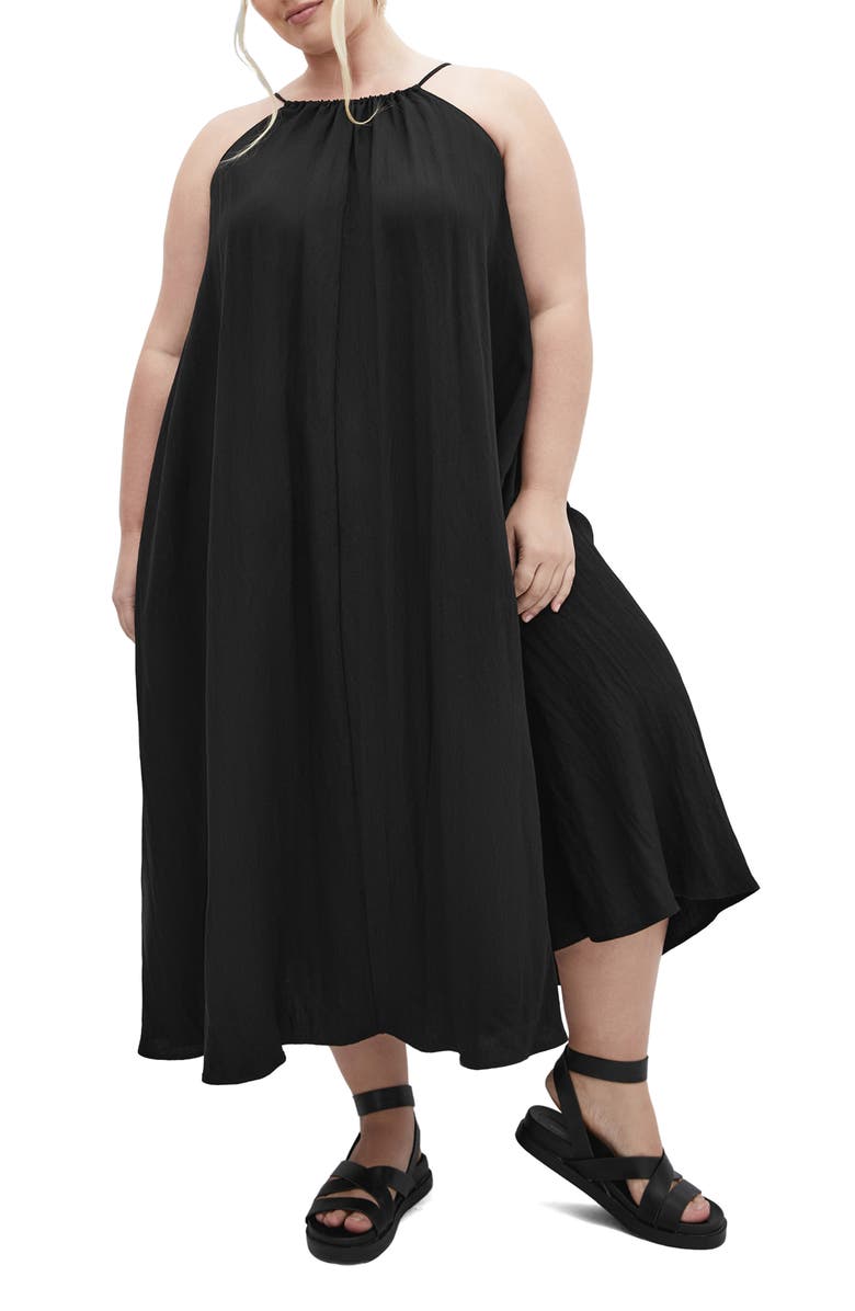 City Chic Aiza Sleeveless Maxi Dress, Main, color, Black