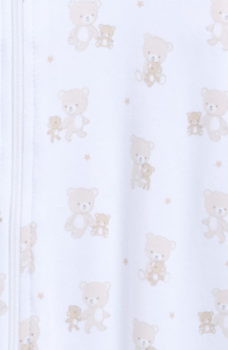 Kissy Kissy Print Pima Cotton Footie, Alternate, color, Tan