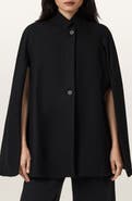 AllSaints Lunis Wool Blend Cape Coat