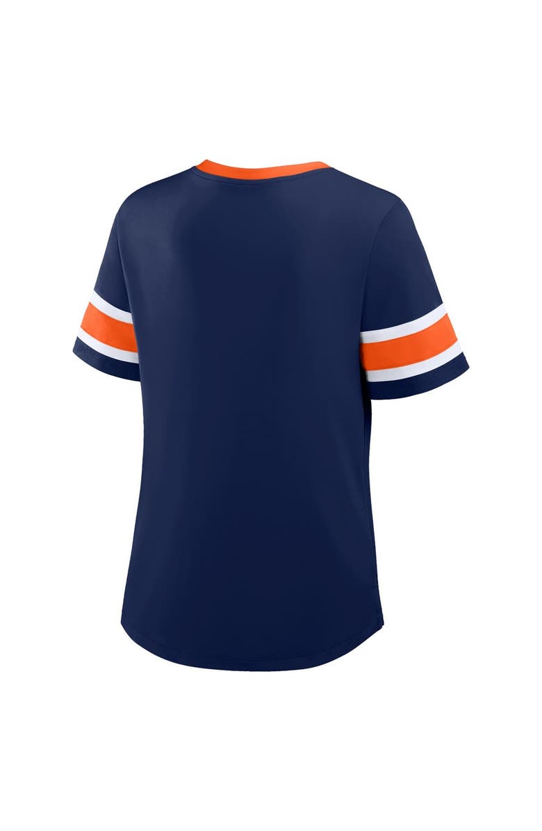 FANATICS Women's Fanatics Navy Denver Broncos Redzone Draw Play Athena Lace-Up T-Shirt, Alternate, color, Navy