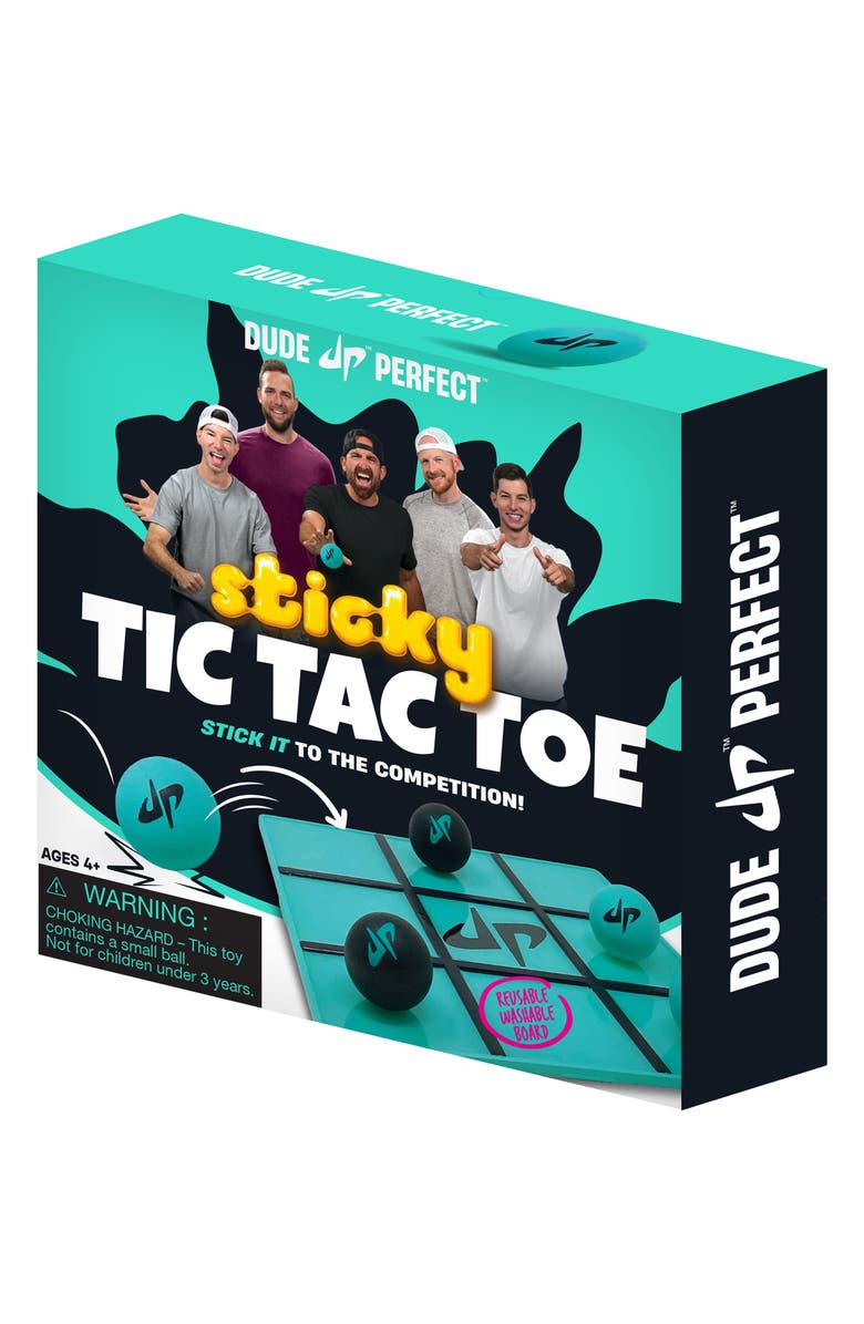 DUDE PERFECT Sticky Tic-Tac-Toe Tabletop Game, Main, color, Green