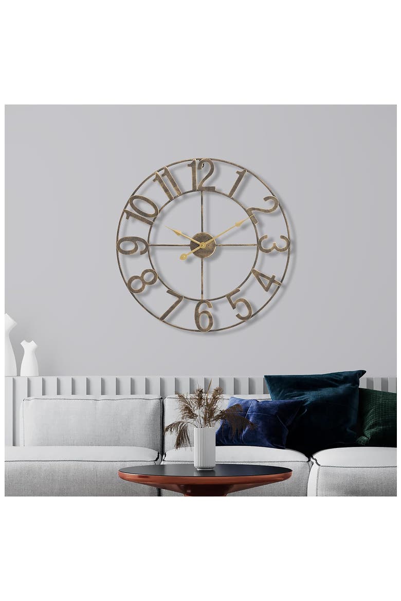 32 Inch Large Wall Clock, Alternate, color, BRONZE