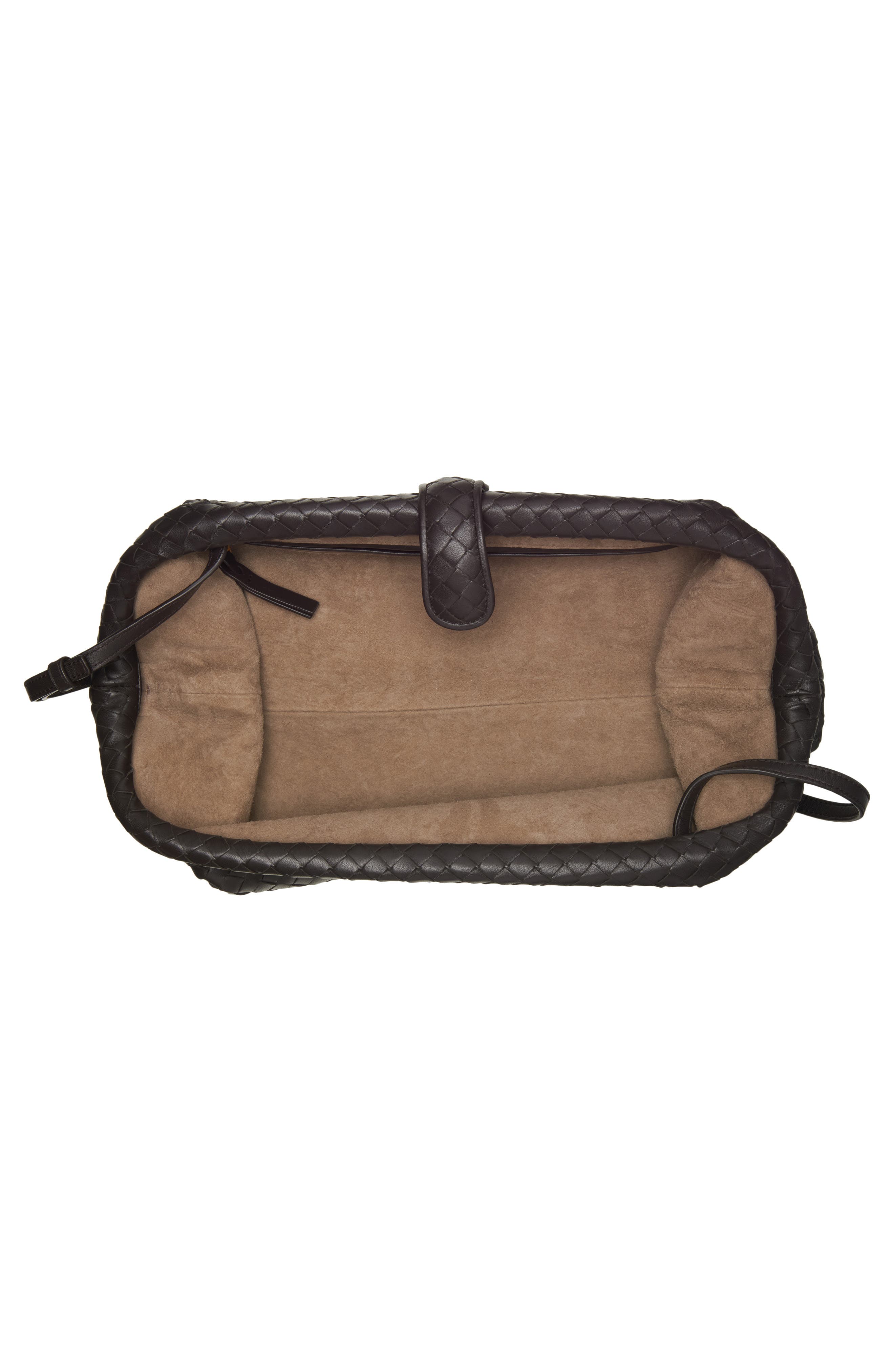 Bottega Veneta Lauren Intrecciato Clutch, Alternate, color, 2094 Espresso-Brass V