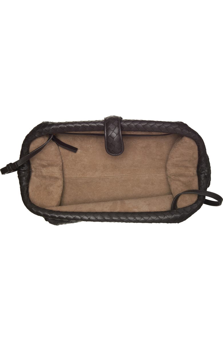 Bottega Veneta Lauren Intrecciato Clutch, Alternate, color, 2094 Espresso-Brass V