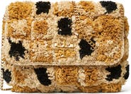 Tory Burch Mini Kira Raffia Rosette Crossbody Bag