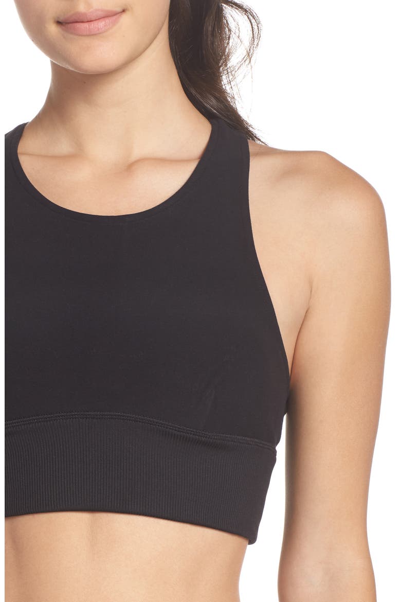 Serenity Alosoft Bra, Alternate, color, BLACK