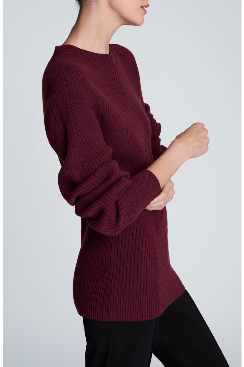 Seamless Mock Neck Sweater, Alternate, color, SUGAR BEET