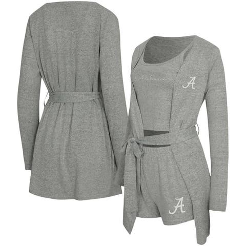 Women's Concepts Sport Gray Alabama Crimson Tide Rigor Three-Piece Tank, Short & Robe Set