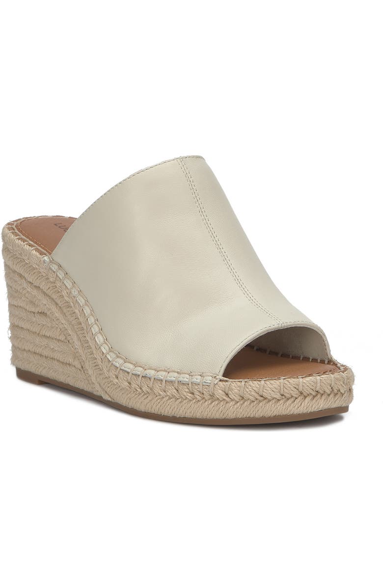 Lucky Brand Cabriah Espadrille Platform Wedge Slide Sandal, Main, color, Tusk