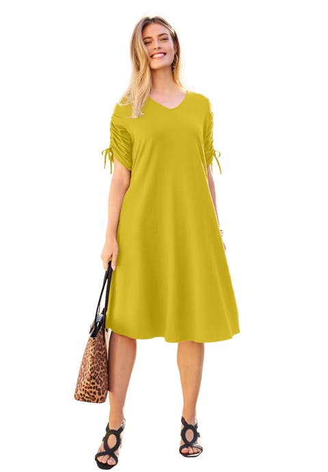 Tie Sleeve Midi Dress (Plus)