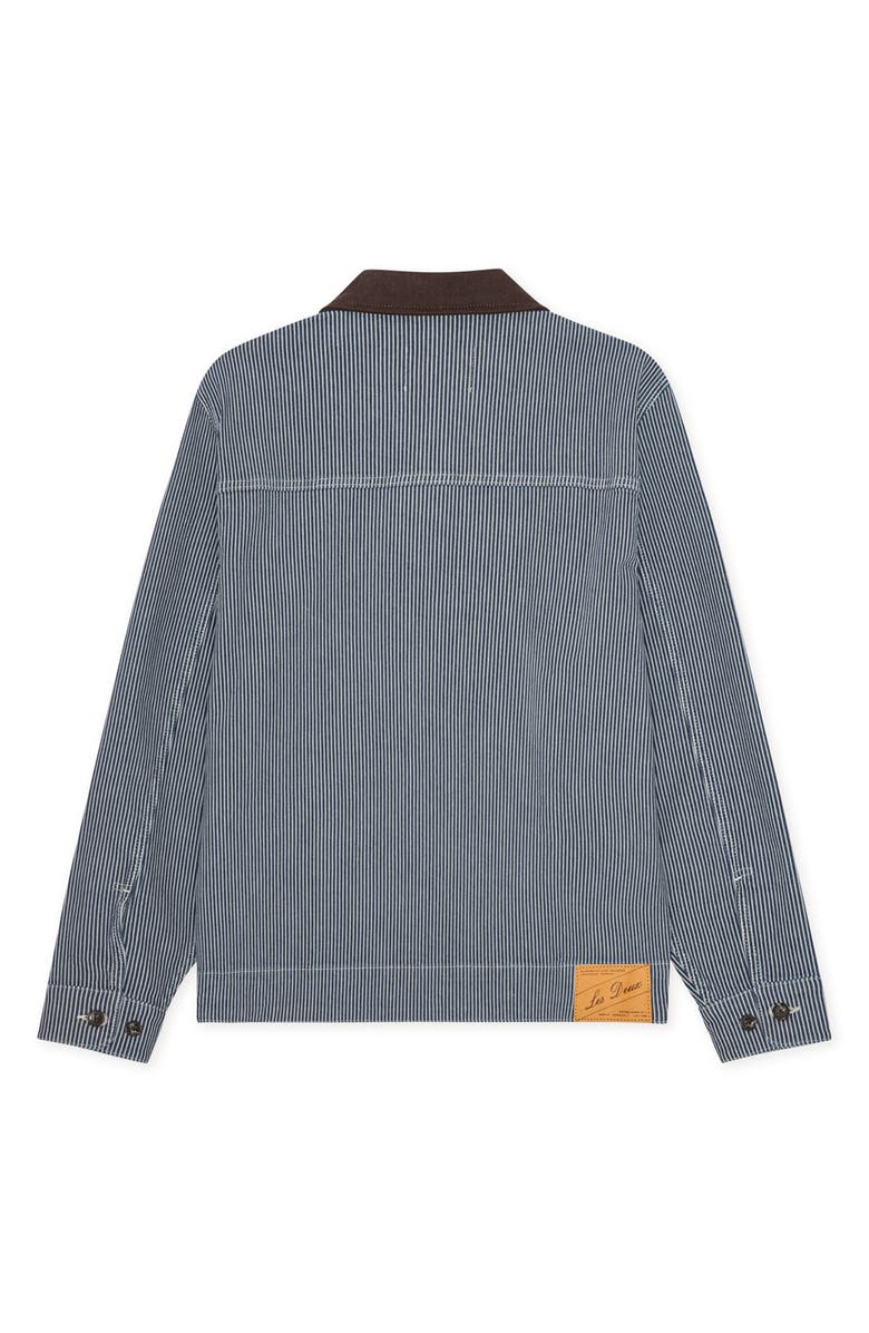 Les Deux Robert Stripe Jacket, Alternate, color, Dark Navy