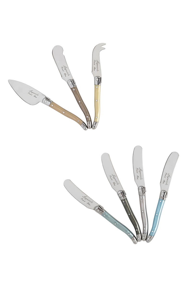 FRENCH HOME 7-Piece Faux Mother-of-Pearl Cheese Knife & Spreader Set, Alternate, color,