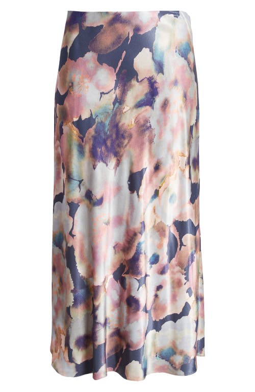 Rails Anya Satin Midi Skirt In Midnight Verbena