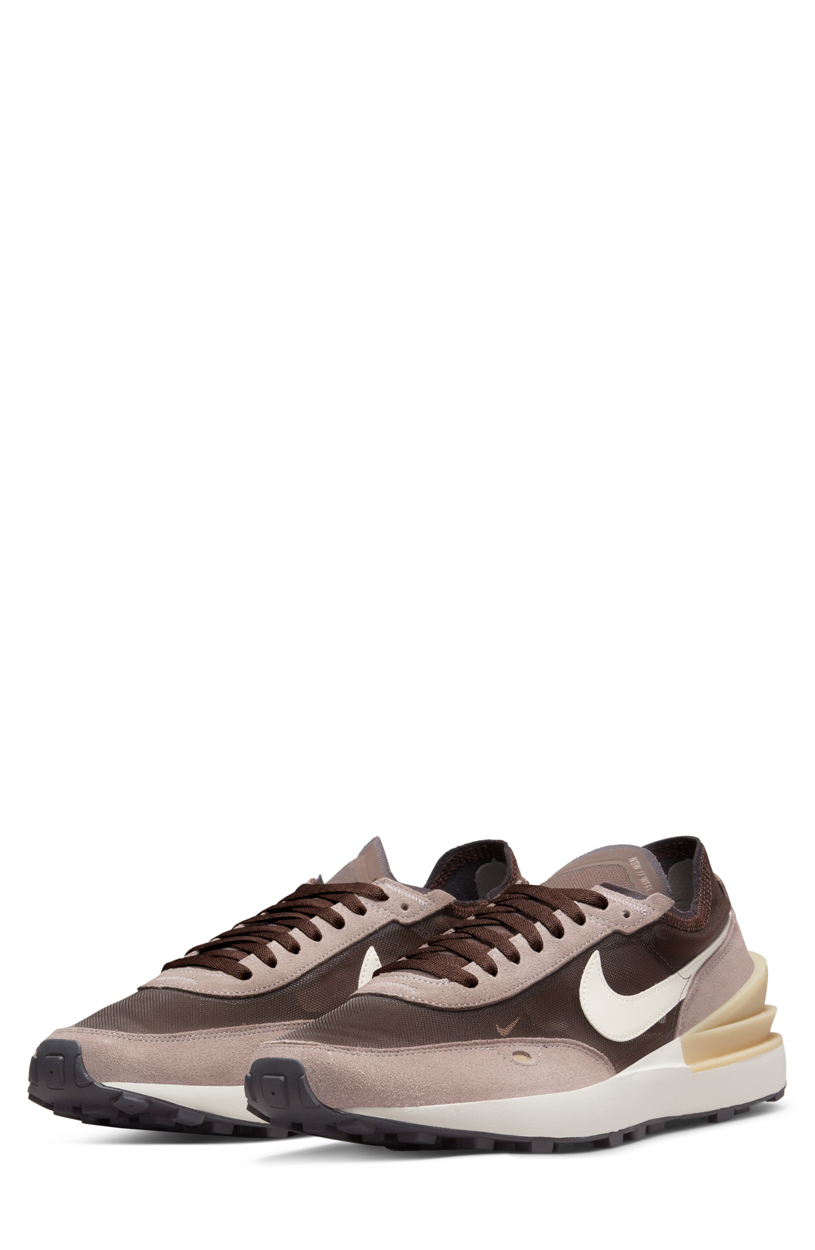 Waffle One Sneaker, Main, color, LIGHT CHOCOLATE/ NATURAL