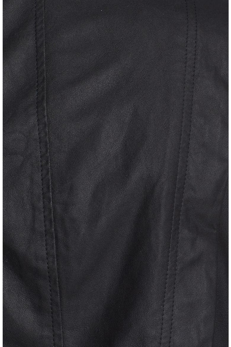 'Paper' Leather Vest, Alternate, color, BLACK