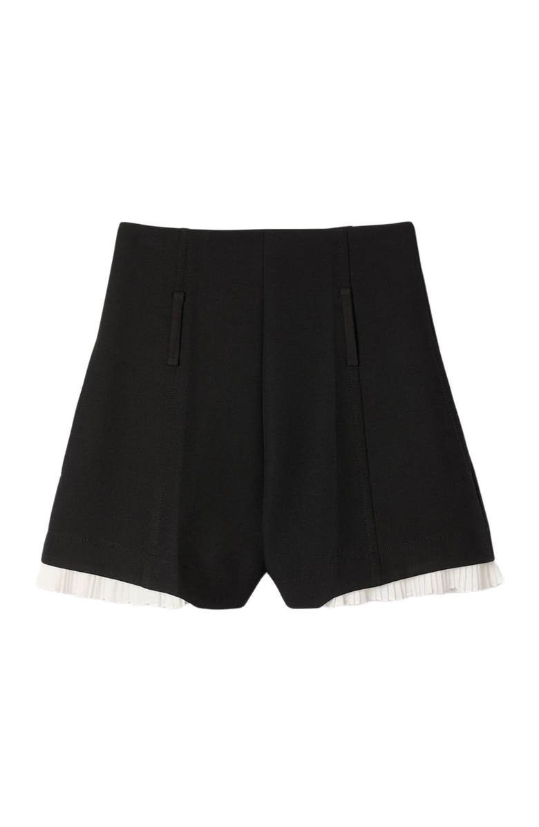 SANDRO Tailored flounced shorts, Alternate, color, Black