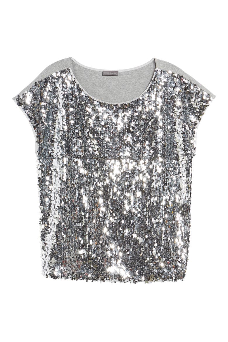 Sequin Front Top, Alternate, color, CHROME