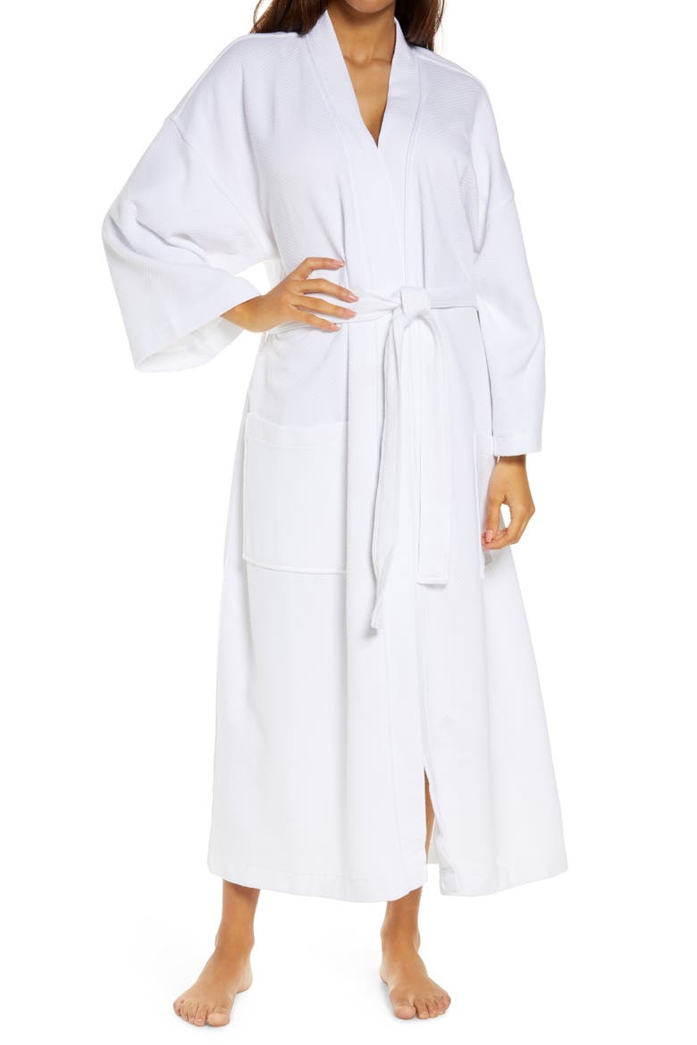 Panama Waffle Robe, Main, color, WHITE