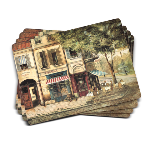 Parisian Scene Set of 4 Cork Back Placemats