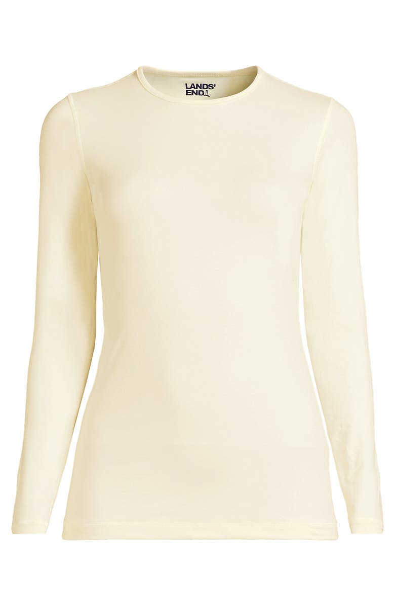 Lands' End Plus Size Baselayer Cozy Thermaskin Crewneck Top, Alternate, color, 