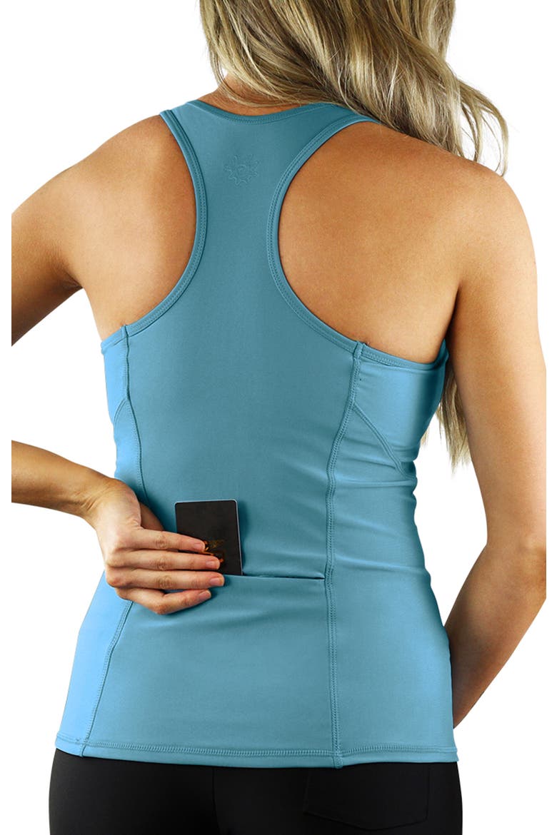 Racerback Swim Tank, Alternate, color, Lagoon