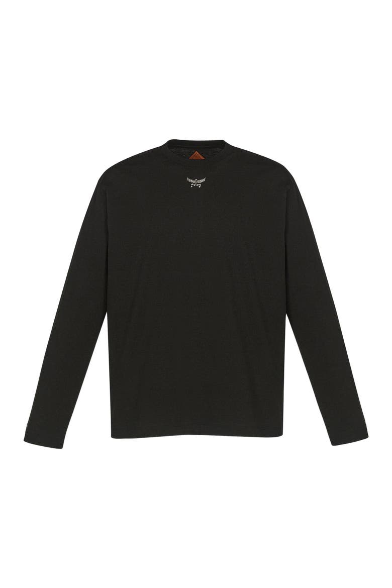 Essential Laurel Logo Shirt in Organic Cotton, Alternate, color, Black